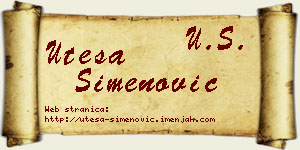 Uteša Simenović vizit kartica
